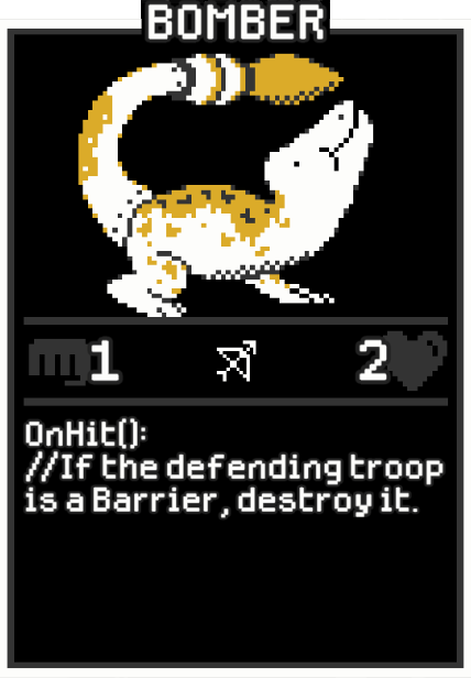 Bomber card from Dataclysm TCG.