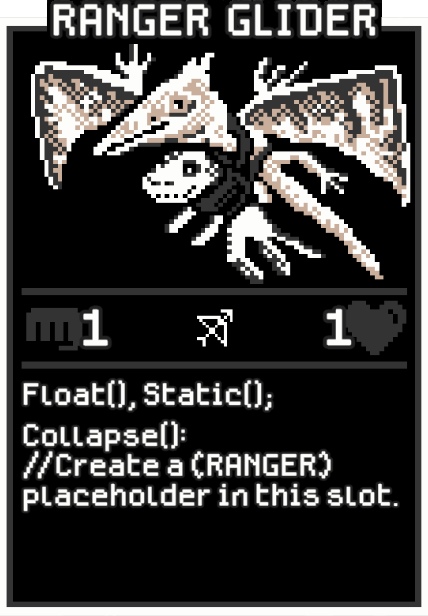 Ranger Glider card from Dataclysm TCG.