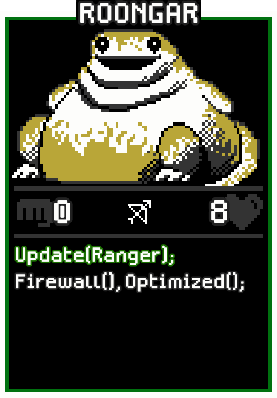 Roongar, Dataclysm TCG card