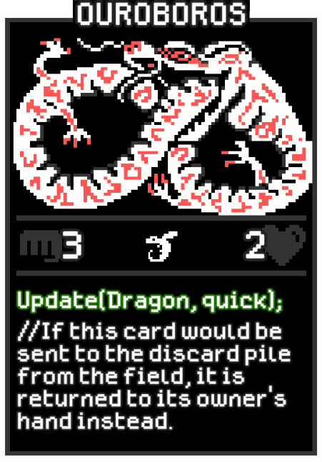 Ouroboros card from Dataclysm TCG.