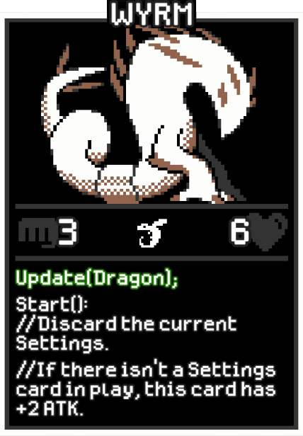 Wyrm card from Dataclysm TCG.