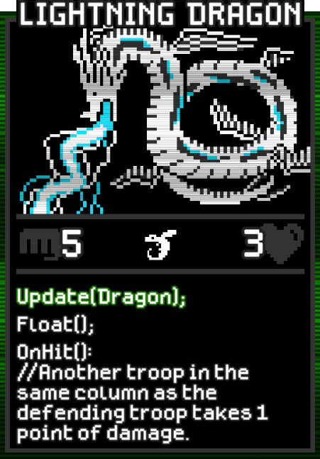 Lightning Dragon card from Dataclysm TCG.