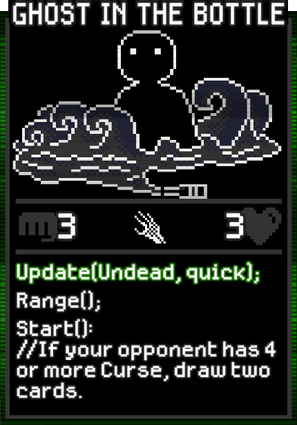 Ghost in the Bottle card from Dataclysm TCG.