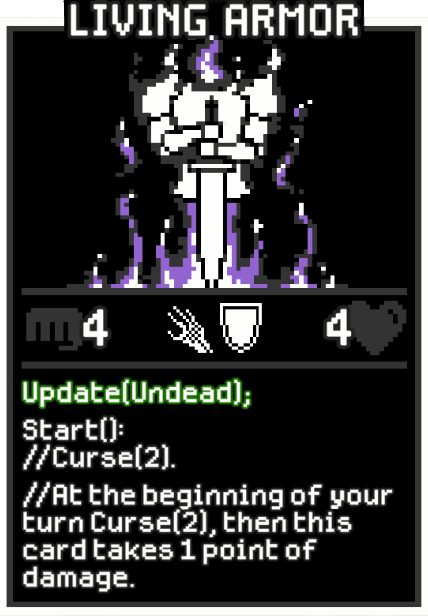 Living Armor card from Dataclysm TCG.