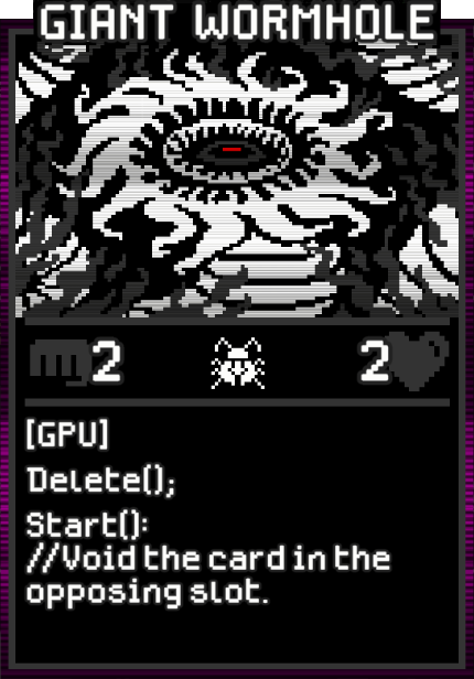 Void Wormhole card from Dataclysm TCG.