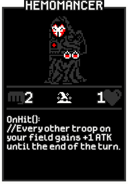 Hemomancer card from Dataclysm TCG.