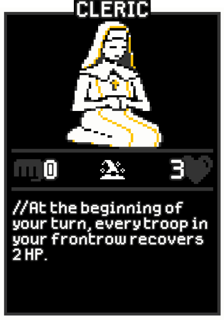 Cleric card from Dataclysm TCG.