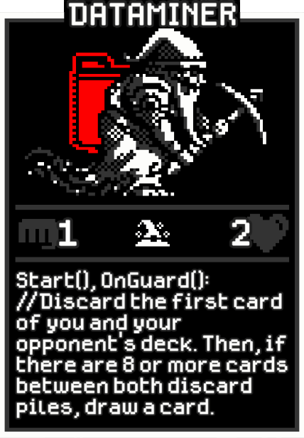 Dataminer card from Dataclysm TCG.
