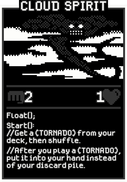 Cloud Spirit card from Dataclysm TCG.