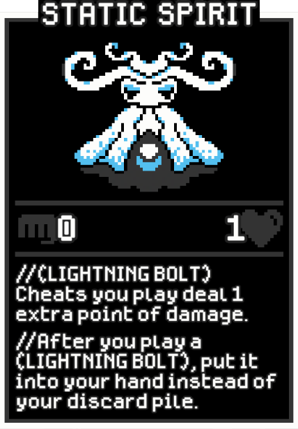 Static Spirit card from Dataclysm TCG.