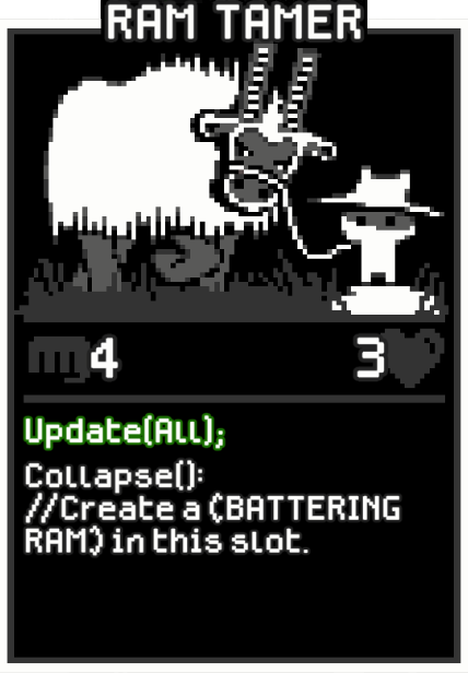 RAM Tamer card from Dataclysm TCG.