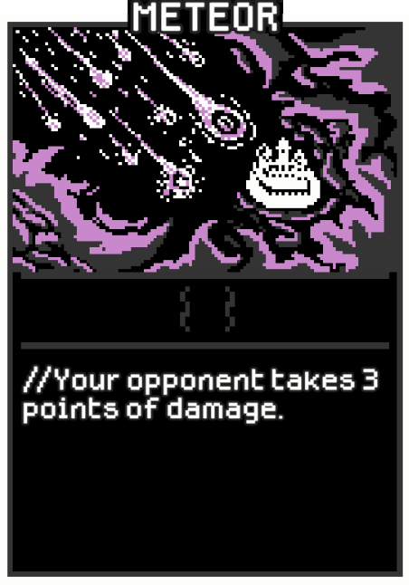 Meteor card from Dataclysm TCG.
