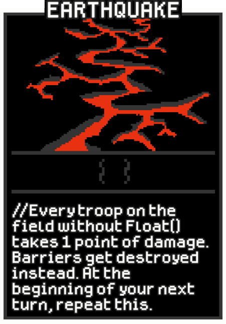 Earthquake card from Dataclysm TCG.