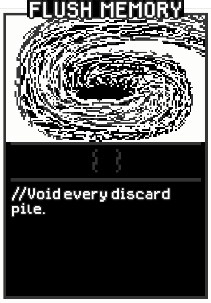 Flush Memory card from Dataclysm TCG.