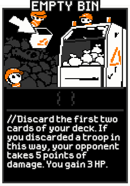 Empty Bin card from Dataclysm TCG.