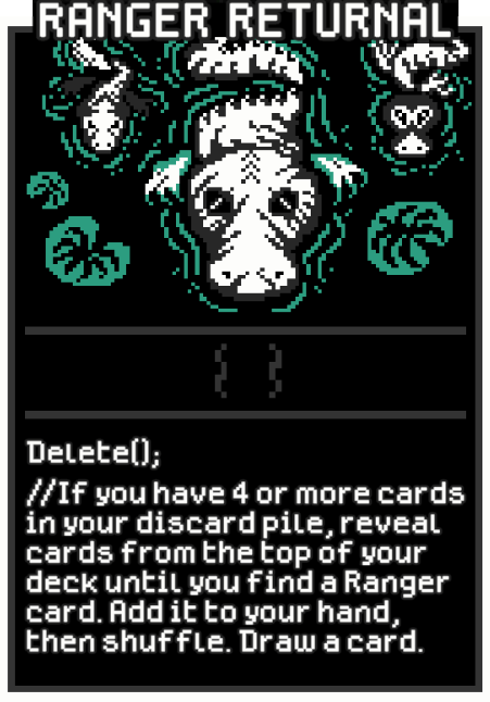 Ranger Returnal card from Dataclysm TCG.