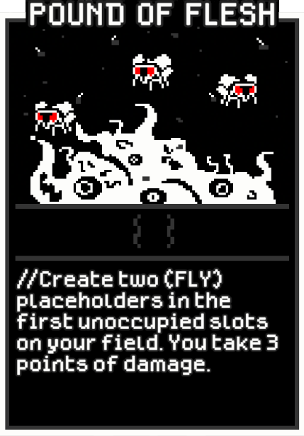 Pound of Flesh card from Dataclysm TCG.