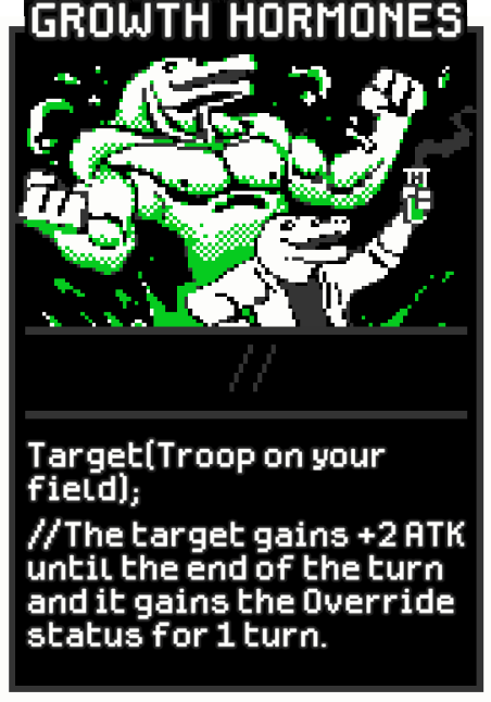 Growth Hormones card from Dataclysm TCG.