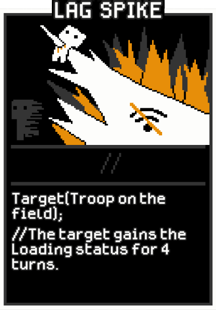 Lag Spike card from Dataclysm TCG.