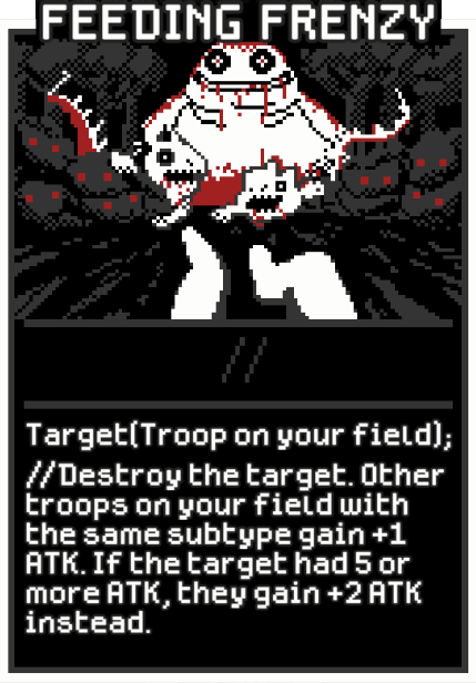 Feeding Frenzy card from Dataclysm TCG.