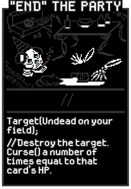 'End' the Party card from Dataclysm TCG.