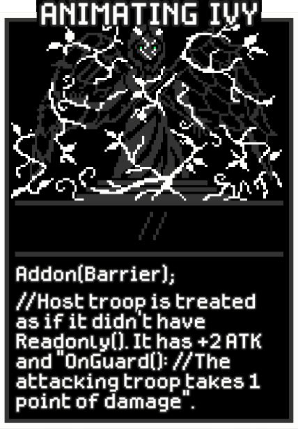 Animating Ivy card from Dataclysm TCG.