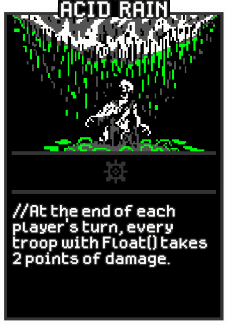 Acid Rain card from Dataclysm TCG.