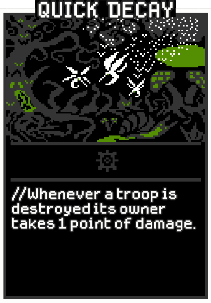 Quick Decay card from Dataclysm TCG.