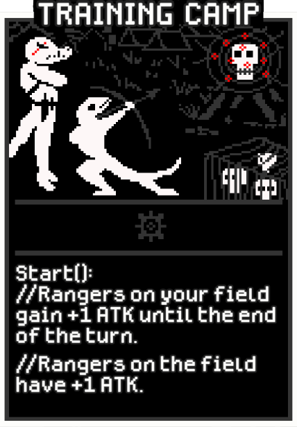 Training Camp card from Dataclysm TCG.